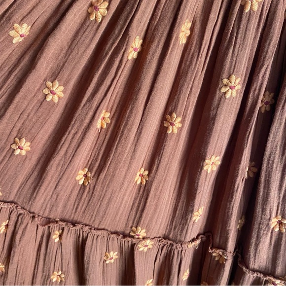 Free People Dahlia Embroidered Maxi Dress in Ginger Snap Combo - Picture 11 of 15